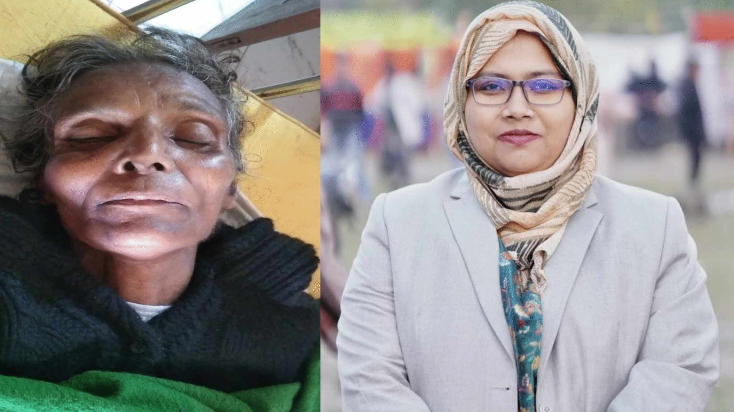 অসহায় বৃদ্ধার টানে গভীর রাতে ছুটে এলেন মানবিক ইউএনও ইশরাত জাহান
